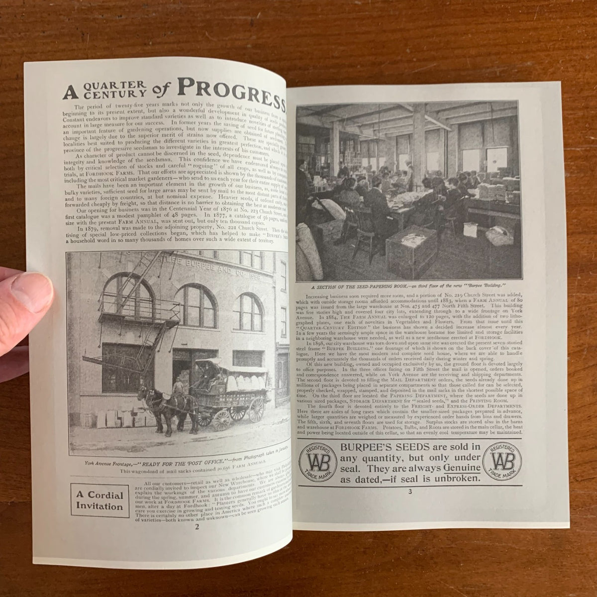 1901 Burpee's Farm Annual, Quarter-Century Edition