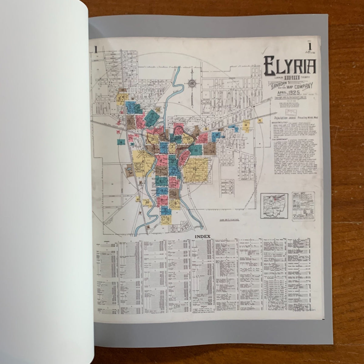 1925 Sanborn Fire Insurance Maps of Elyria, Ohio