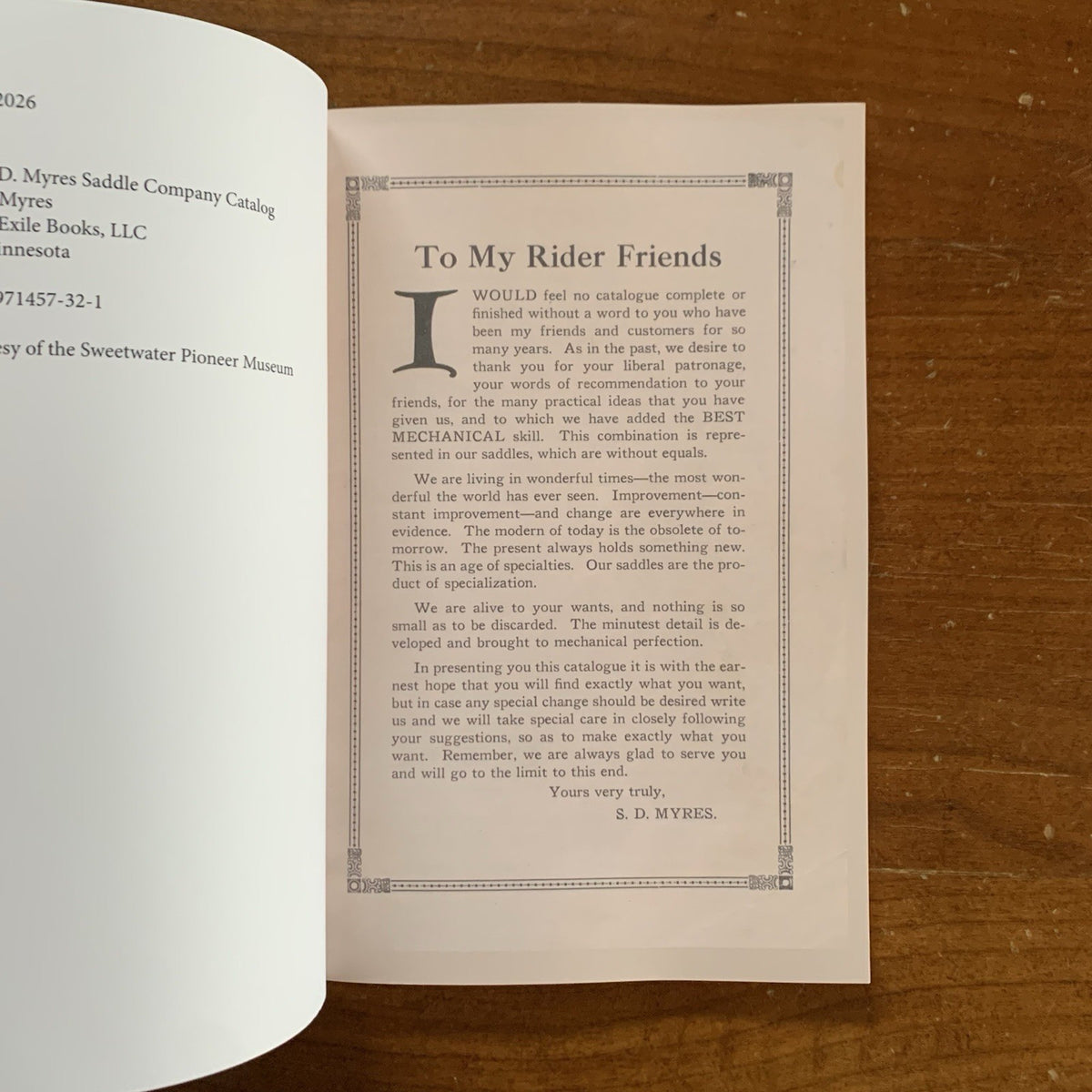 S. D. Myres Saddle Company Catalog, 1916