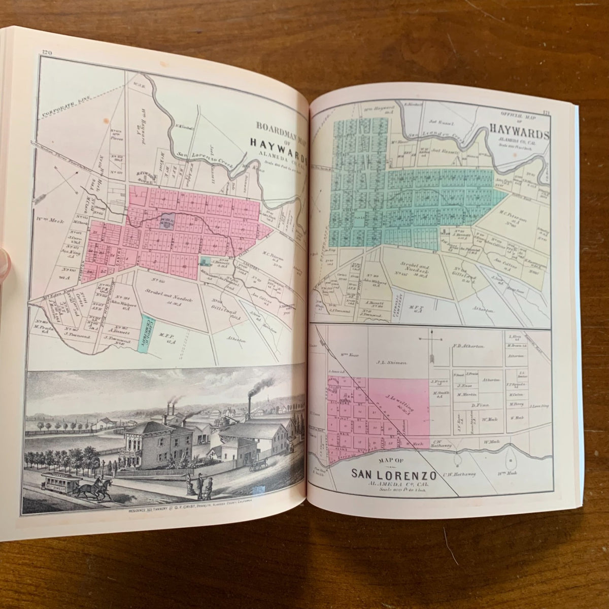 1878 Official and Historical Atlas Map of Alameda County, California