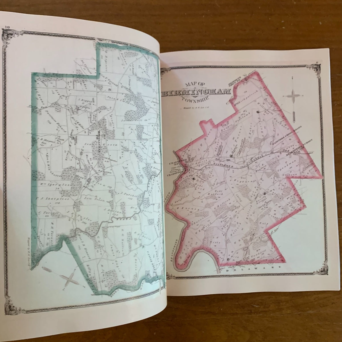 1875 Combination Atlas Map of Delaware County, Pennsylvania