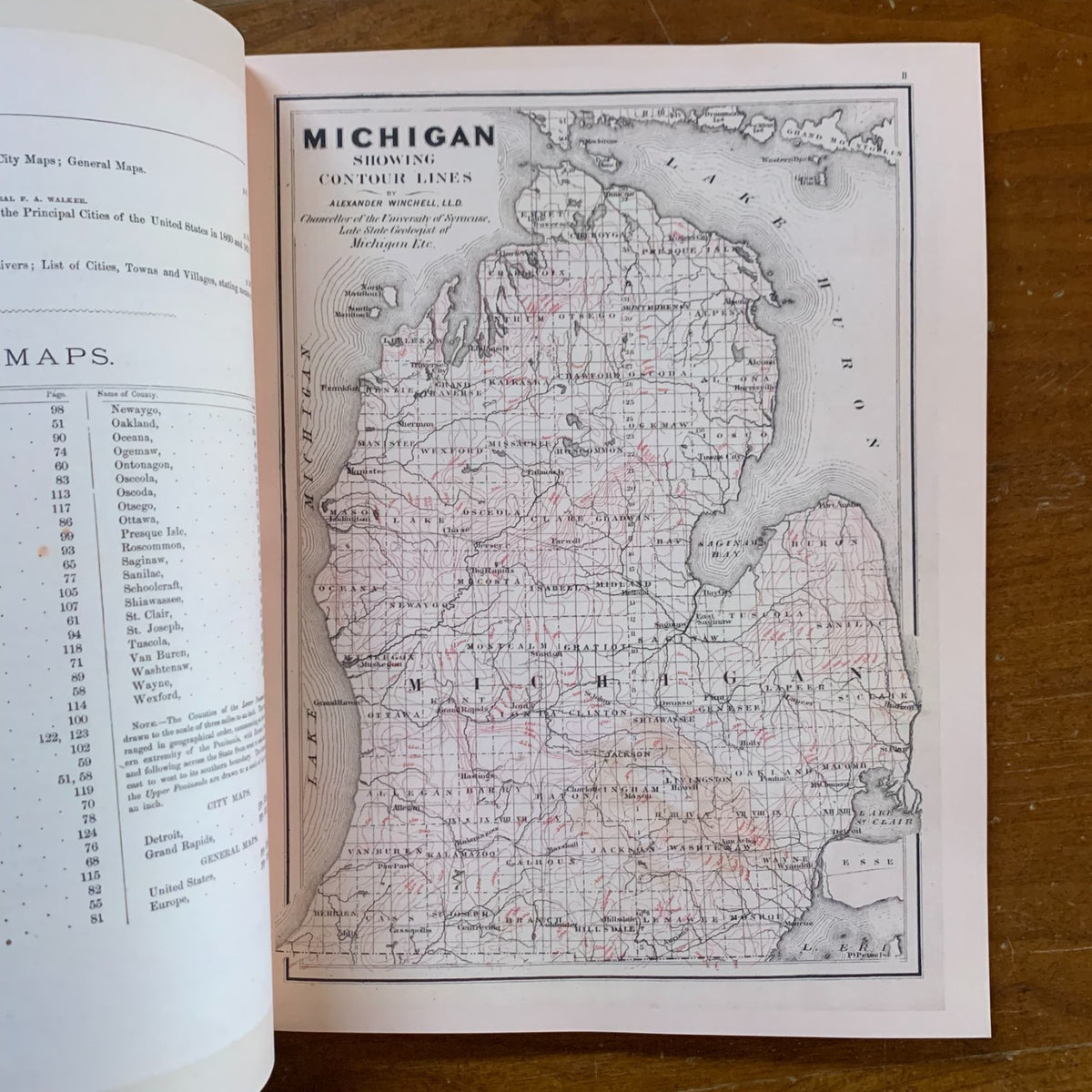 1873 Atlas of the State of Michigan