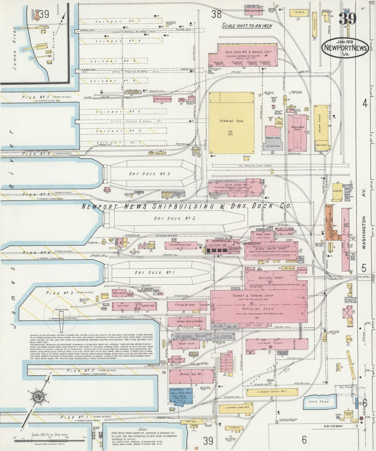 1919 Fire Insurance Maps and Atlas of Newport News, Virginia