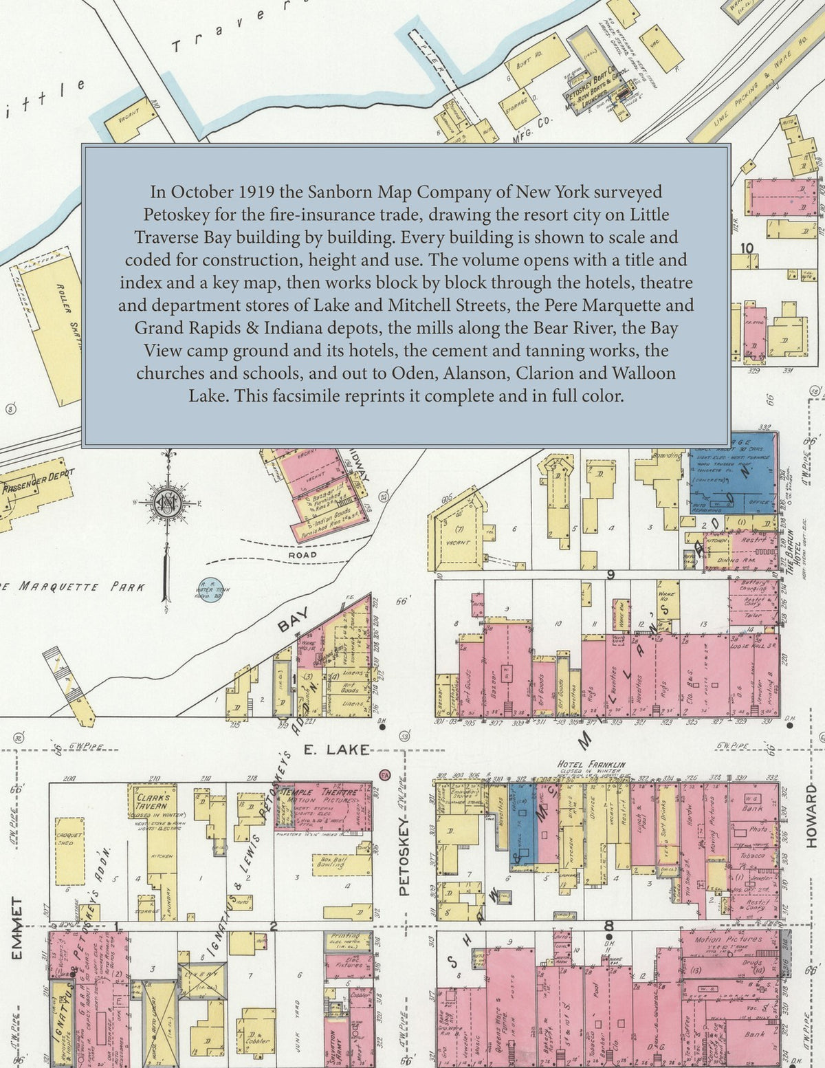 1919 Fire Insurance Maps and Atlas of Petoskey, Michigan