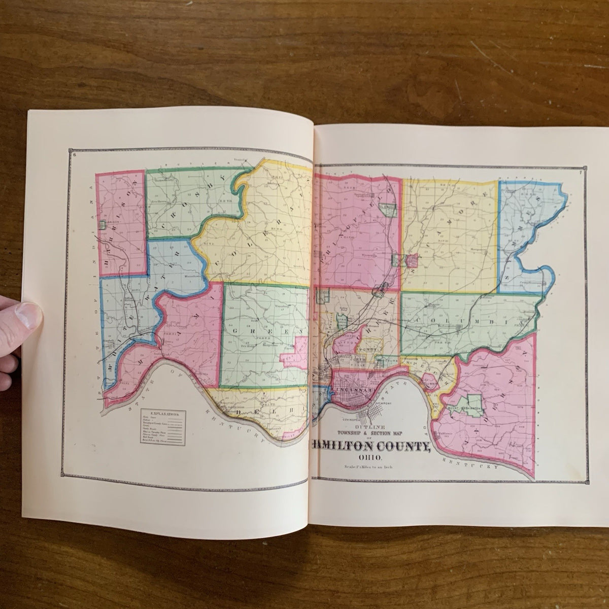 1869 Atlas of Hamilton County, Ohio (Cincinnati)
