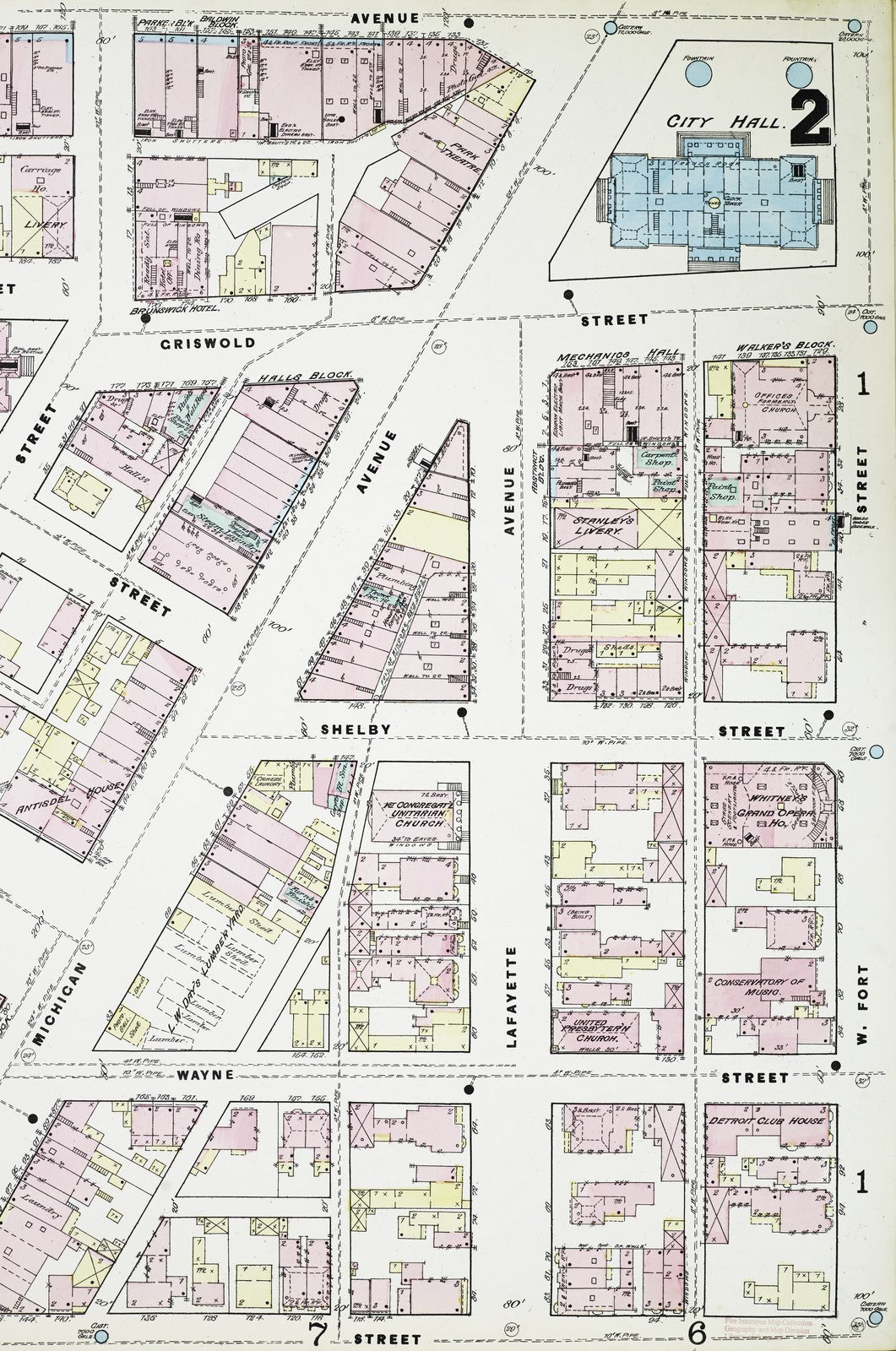 1884 Fire Insurance Maps and Atlas of Detroit, Michigan, Volume 1