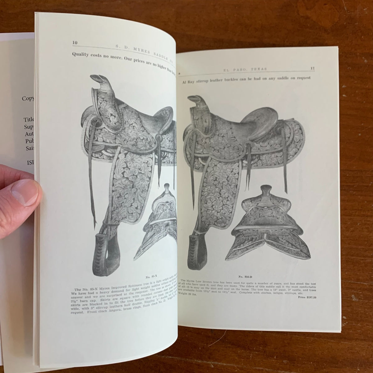S. D. Myres Saddle Company Catalog: Riders Supplies (1947)