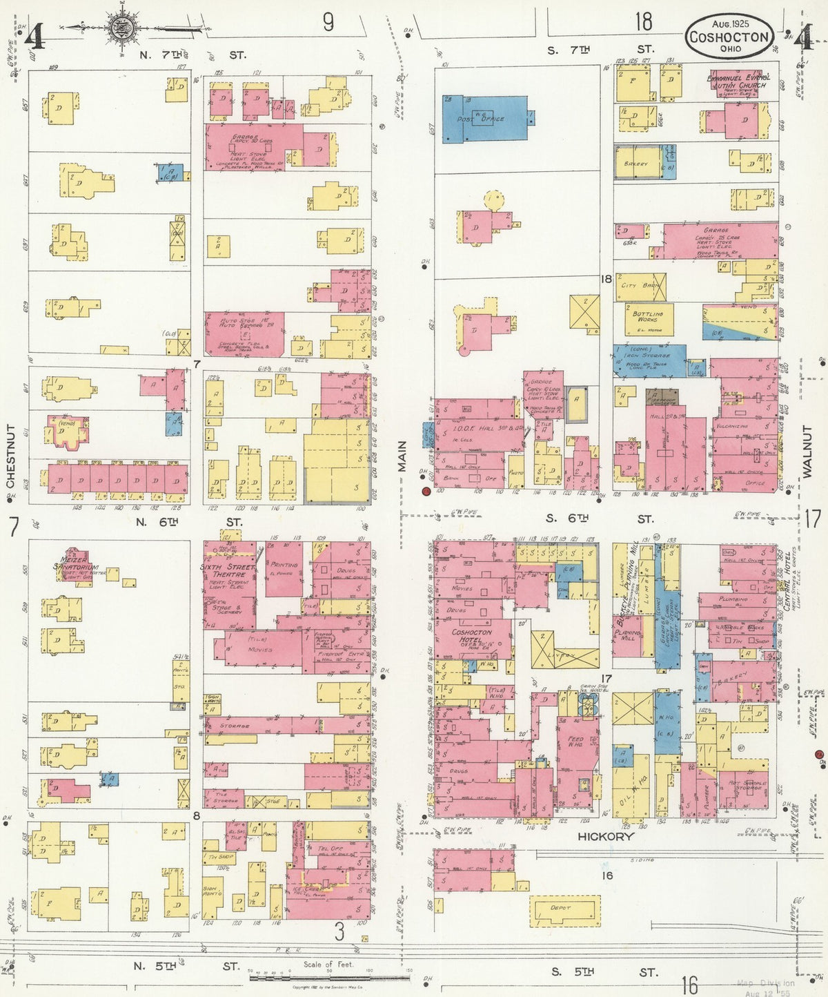 1925 Fire Insurance Maps and Atlas of Coshocton and Roscoe, Ohio