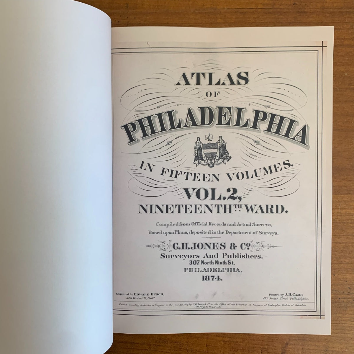 1874 Atlas of Philadelphia, Volume 2: Nineteenth Ward