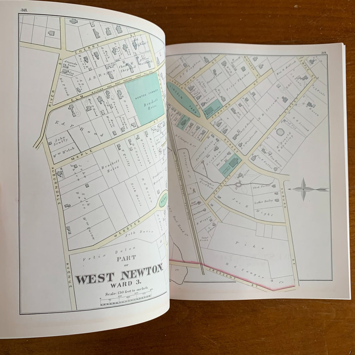 1874 Atlas of the City of Newton, Massachusetts