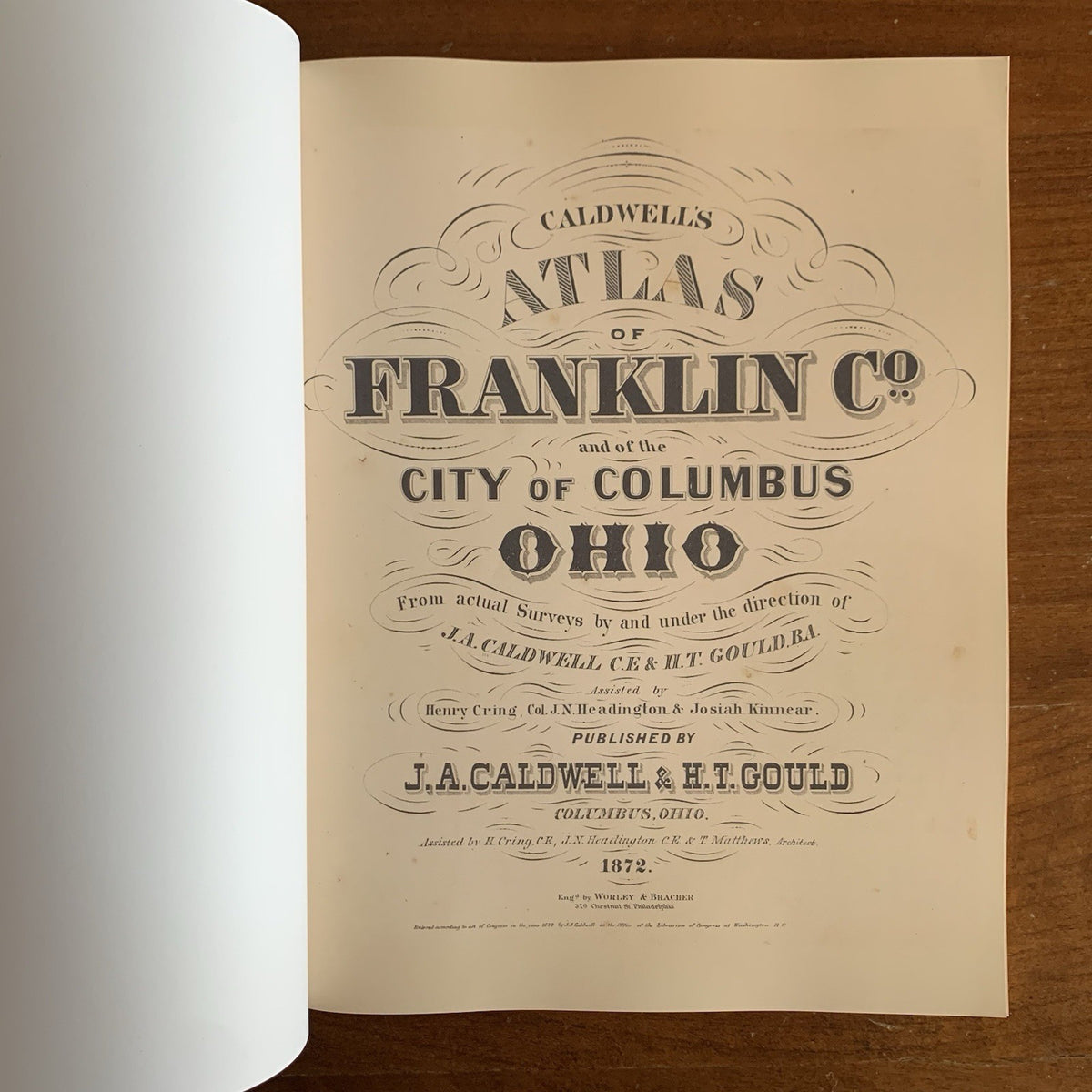 1872 Atlas of Franklin County and the City of Columbus, Ohio