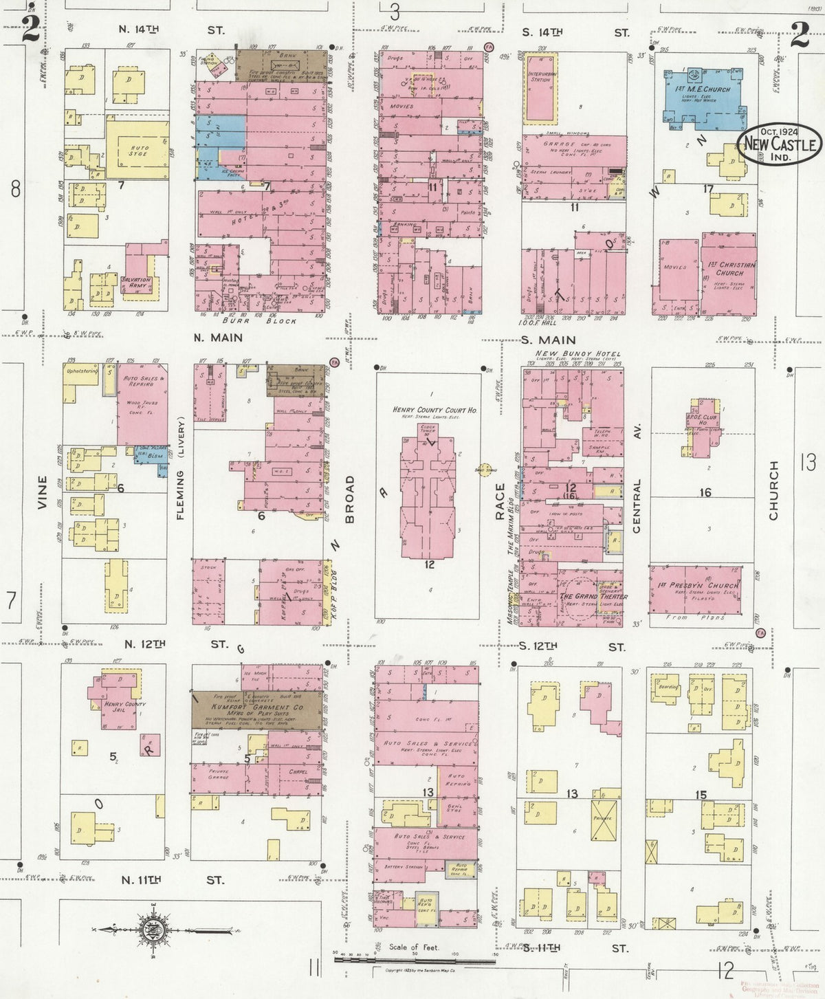 1924 Fire Insurance Maps and Atlas of New Castle, Indiana