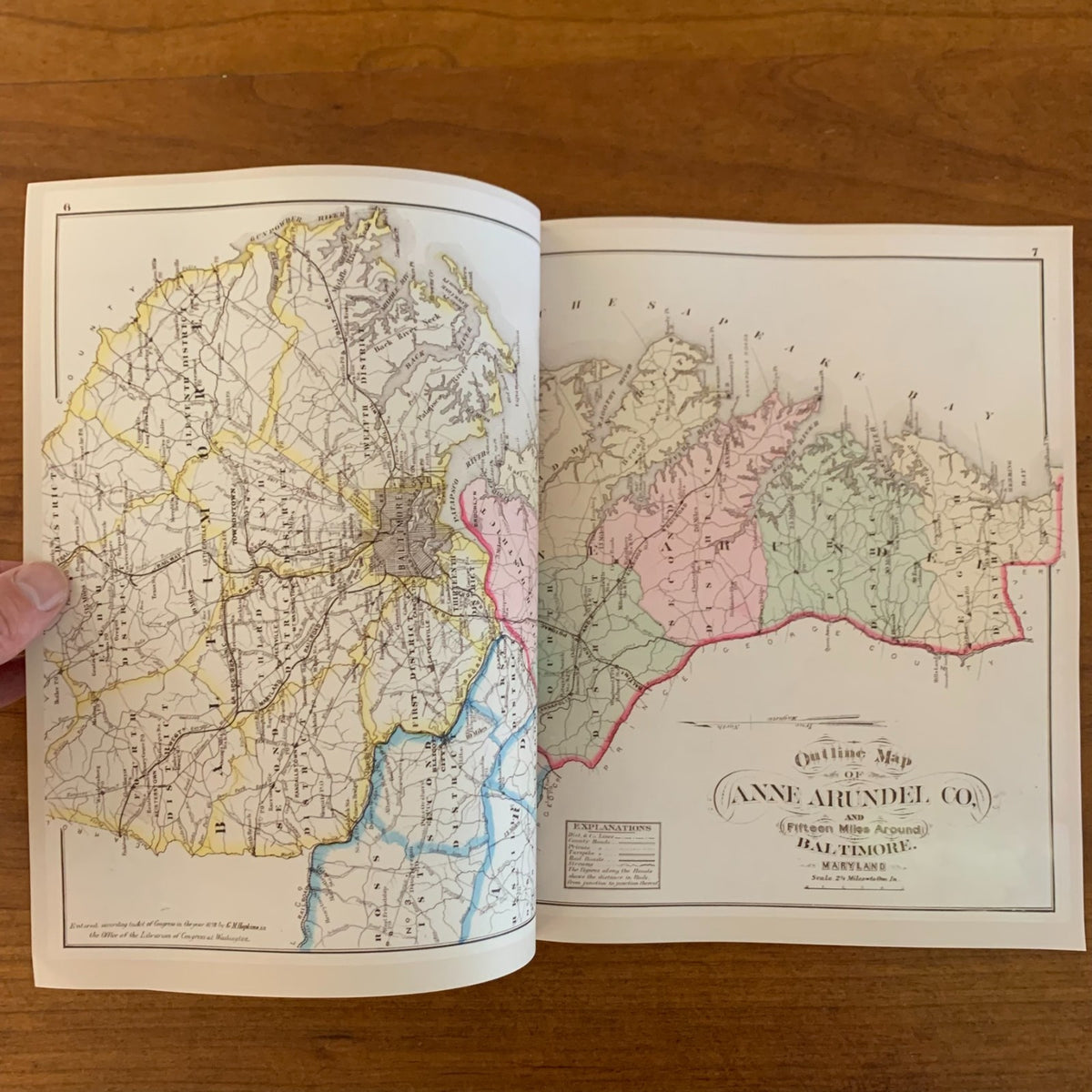 1878 Atlas of Fifteen Miles Around Baltimore Anne Arundel County, Maryland