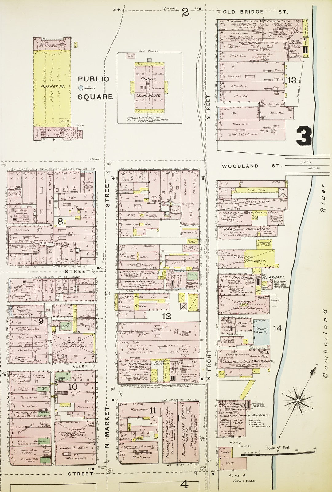 1888 Fire Insurance Maps and Atlas of Nashville, Tennessee