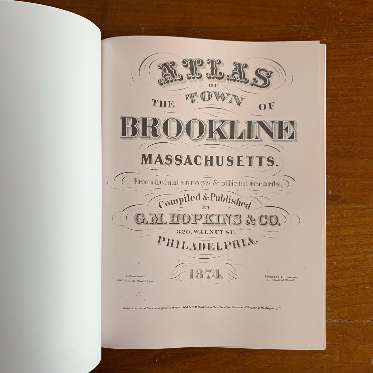 1874 Atlas of the Town of Brookline, Massachusetts
