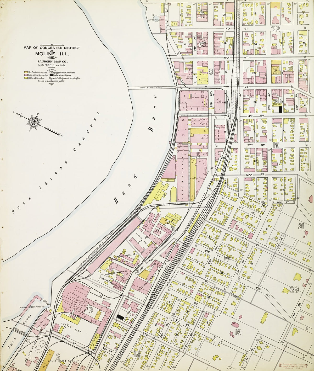 1912 Fire Insurance Maps and Atlas of Moline, Illinois