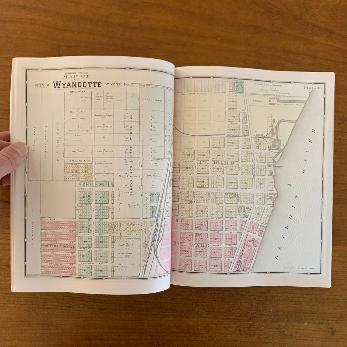 1893 Detailed Official Atlas of Wayne County, Michigan