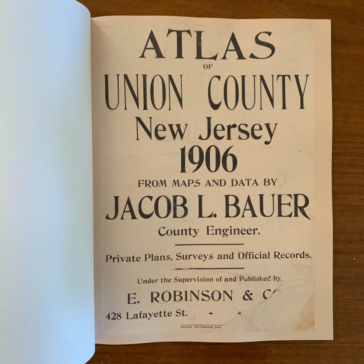1906 Atlas of Union County, New Jersey