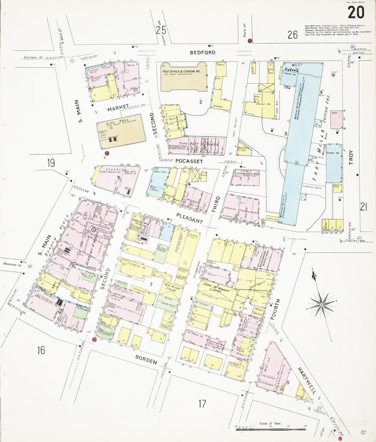 1905 Fire Insurance Maps and Atlas of Fall River, Massachusetts