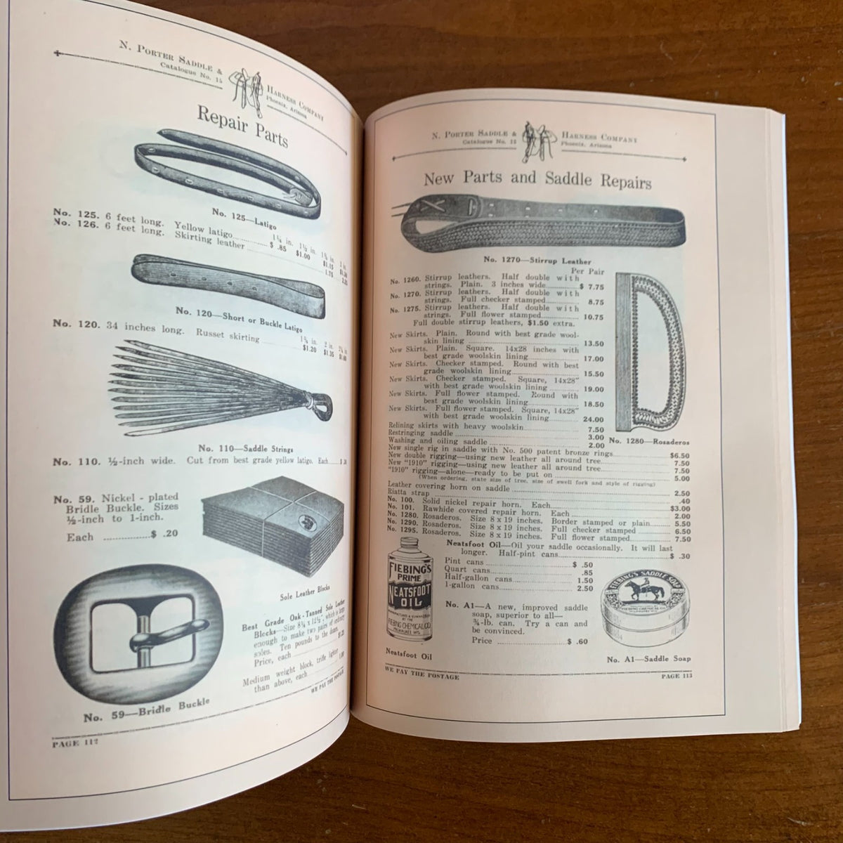 1928 N. Porter Saddle & Harness Company Catalog No. 15