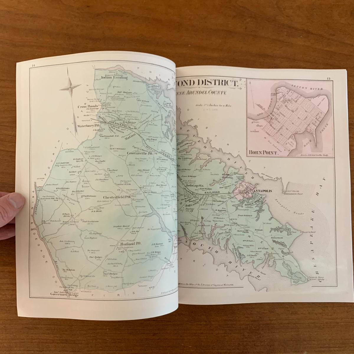 1878 Atlas of Fifteen Miles Around Baltimore Anne Arundel County, Maryland