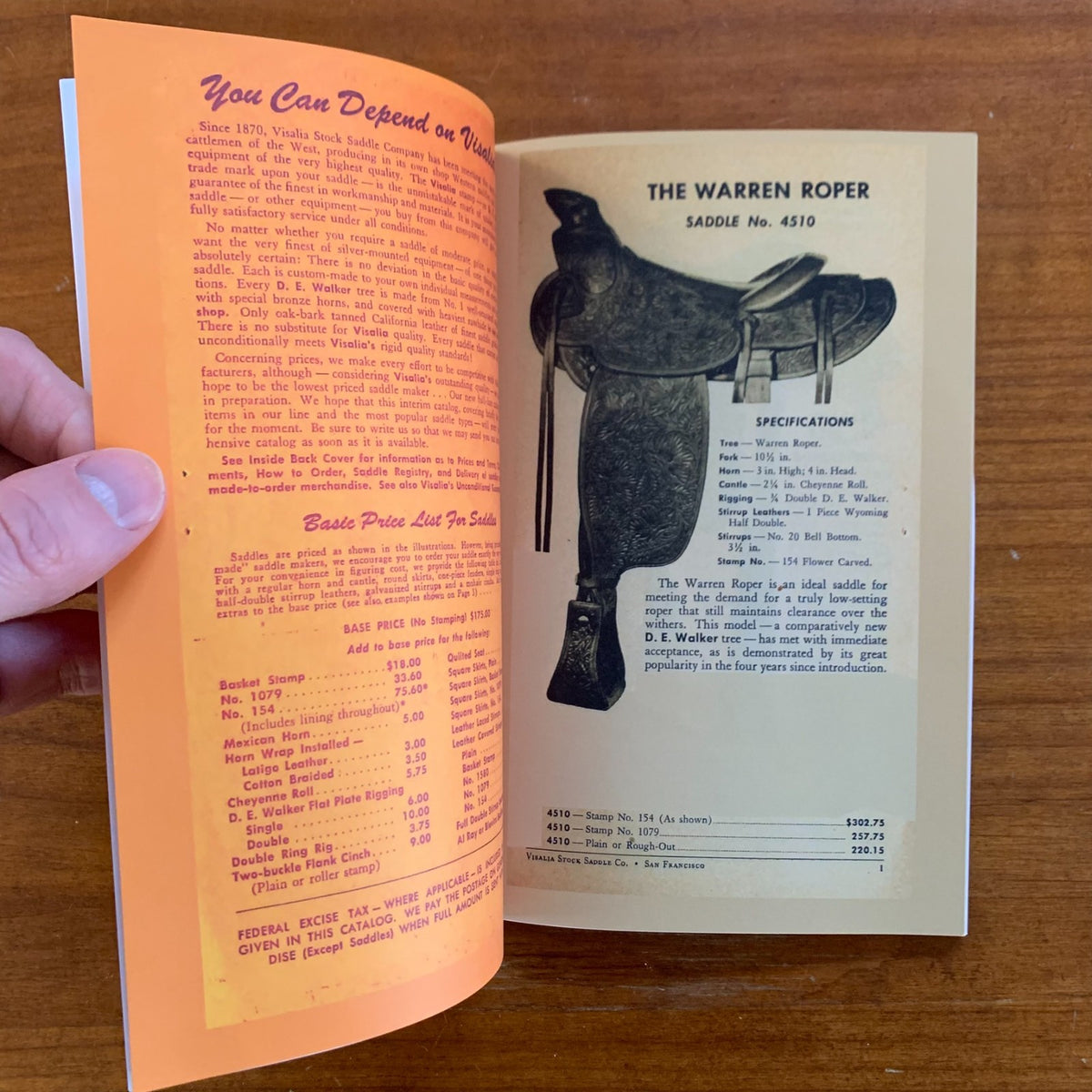 Visalia Stock Saddle Company, San Francisco. Catalog, No. 34