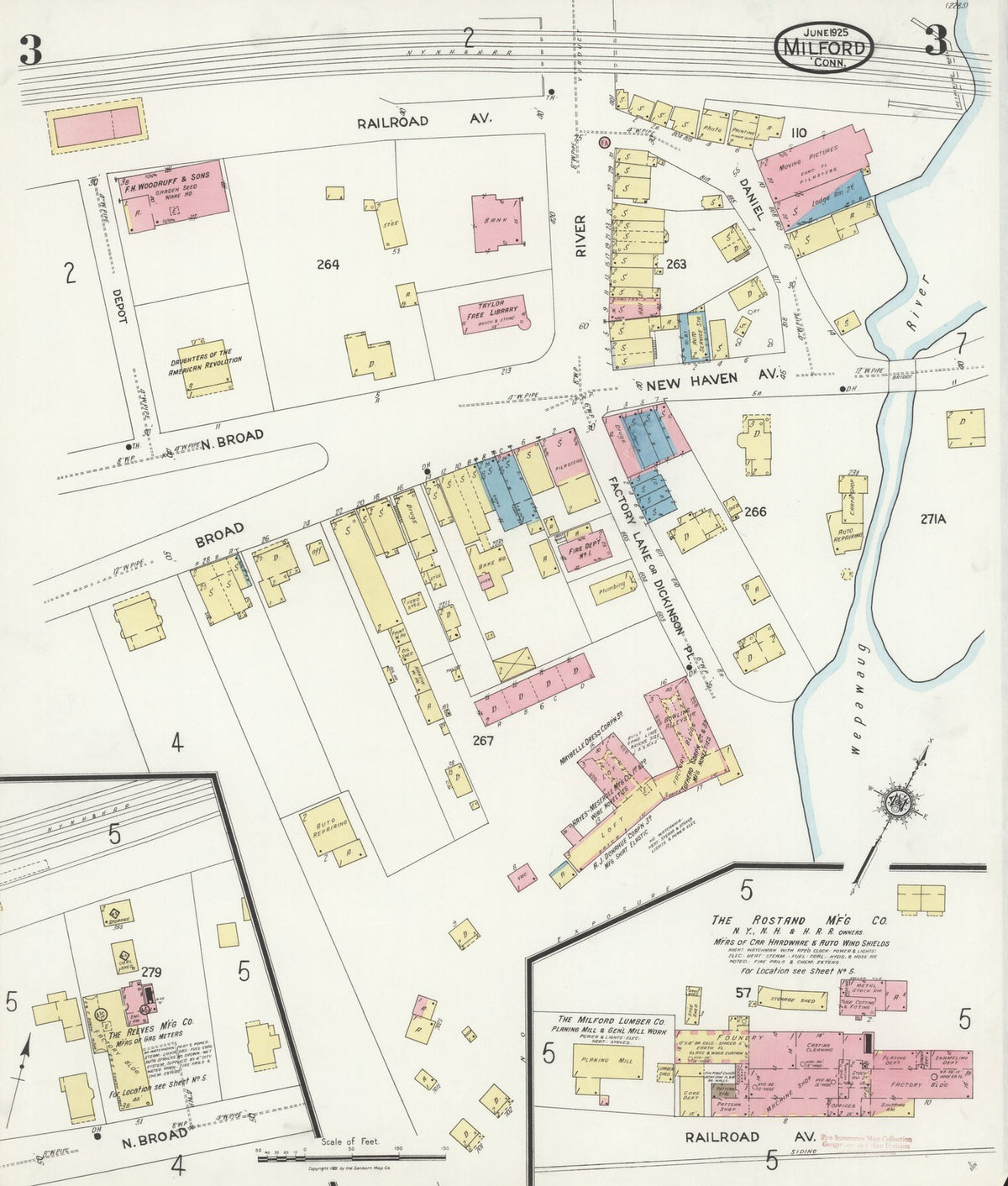 1925 Fire Insurance Maps and Atlas of Milford, Connecticut