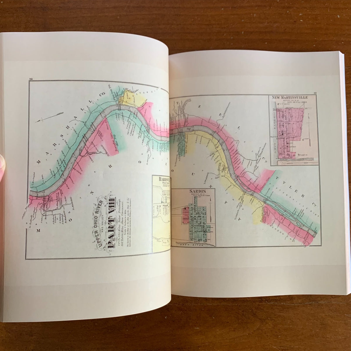 1877 Illustrated Atlas of the Upper Ohio River & Valley Pittsburgh to Cincinnati