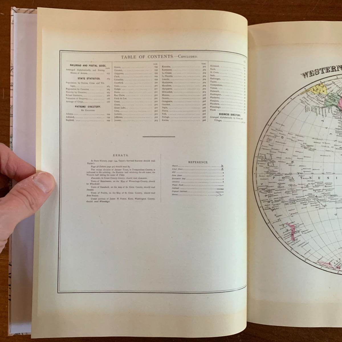 1878 Historical Atlas of Wisconsin