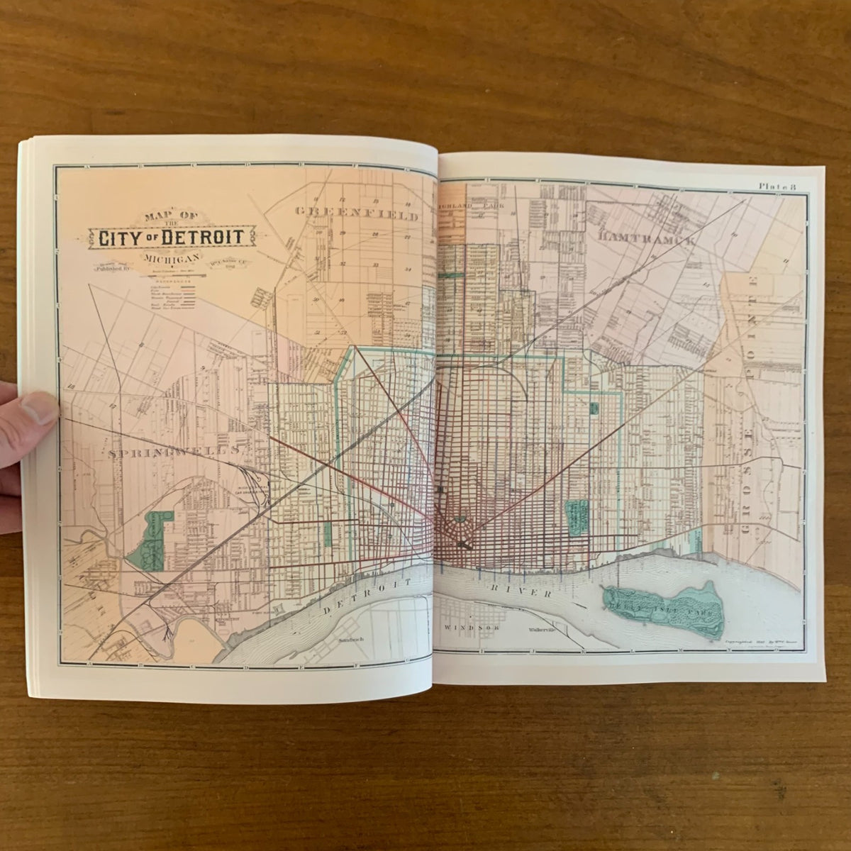 1893 Detailed Official Atlas of Wayne County, Michigan