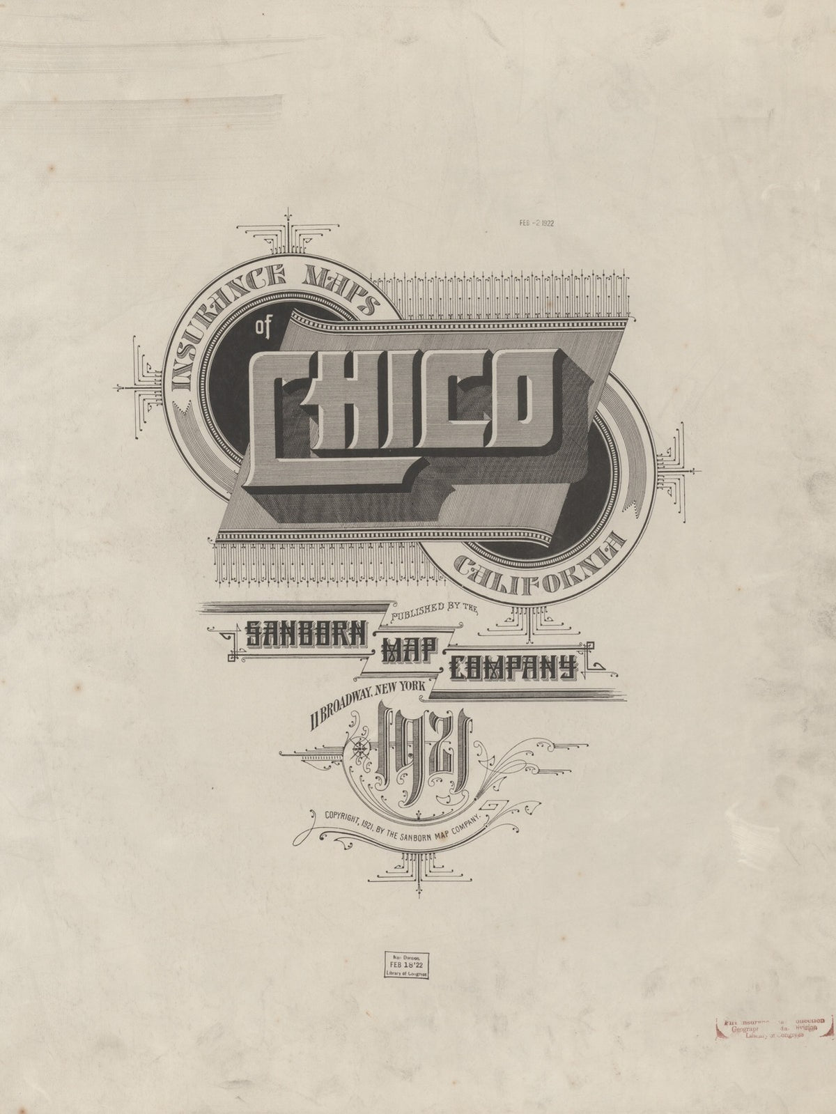 1921 Fire Insurance Maps and Atlas of Chico, California