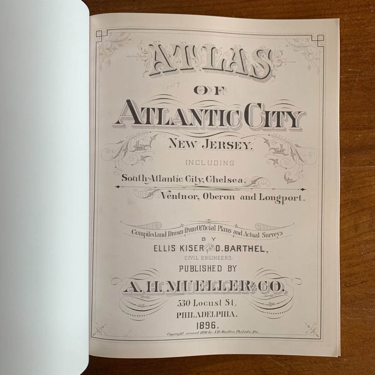 1896 Atlas of Atlantic City NJ, Chelsea, Ventnor, Longport