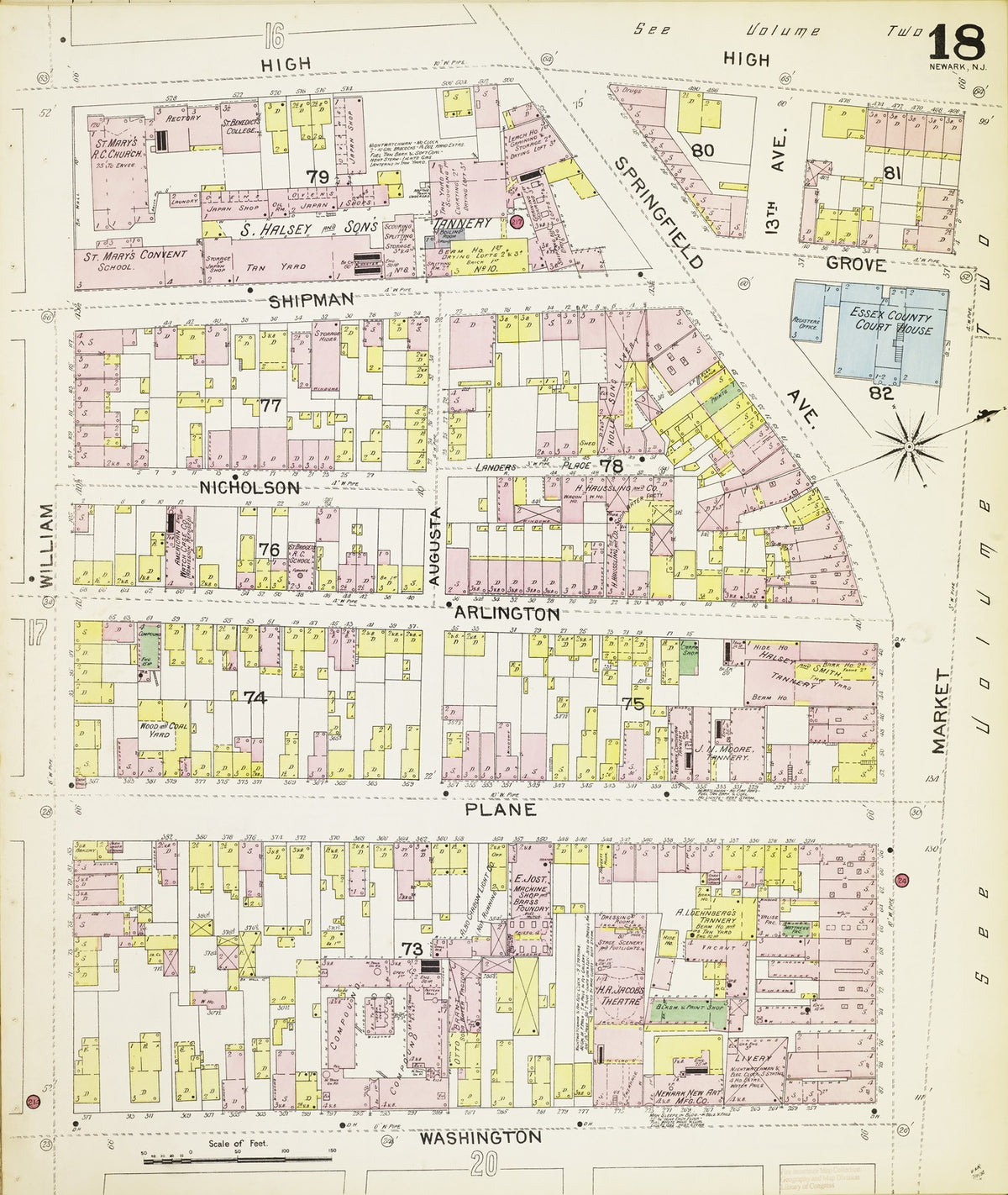 1892 Fire Insurance Maps and Atlas of Newark, New Jersey, Volume 1