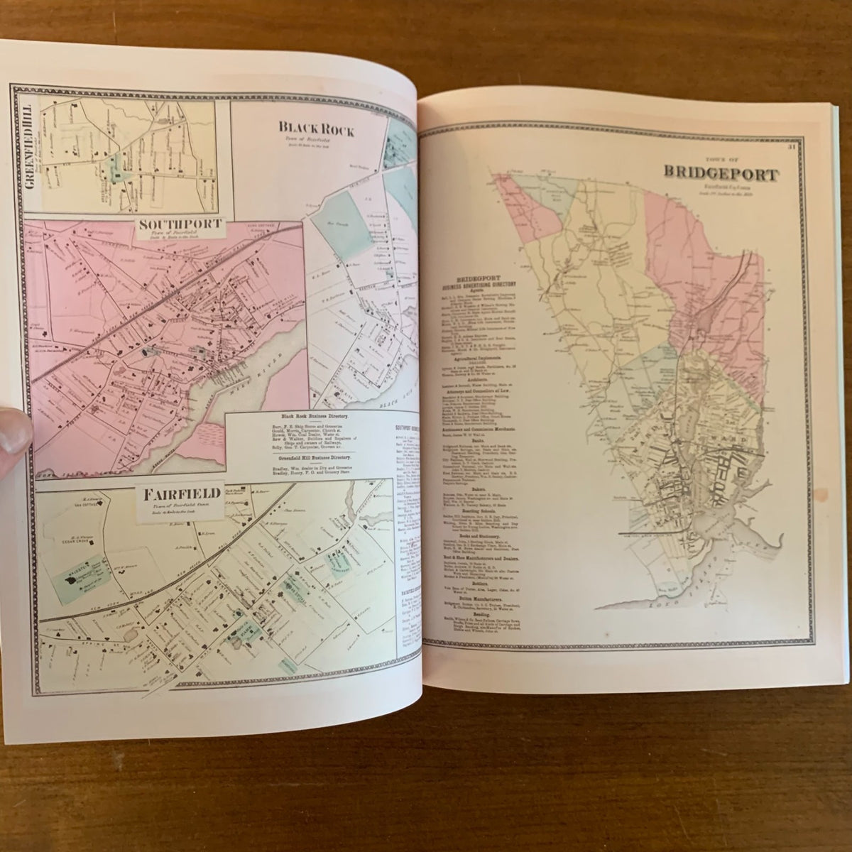 1867 Atlas Of New York And Vicinity (F. W. Beers), Connecticut Edition