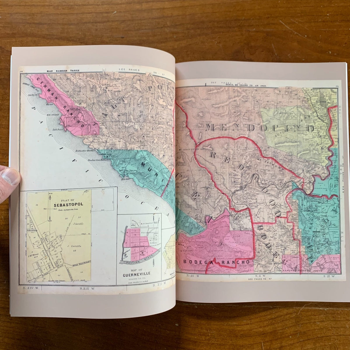 1877 Historical Atlas Map of Sonoma County, California