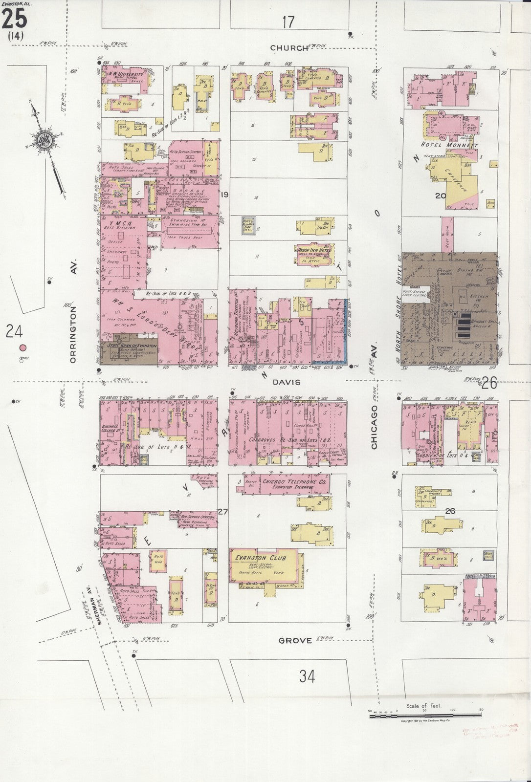 1920 Fire Insurance Maps and Atlas of Evanston, Illinois