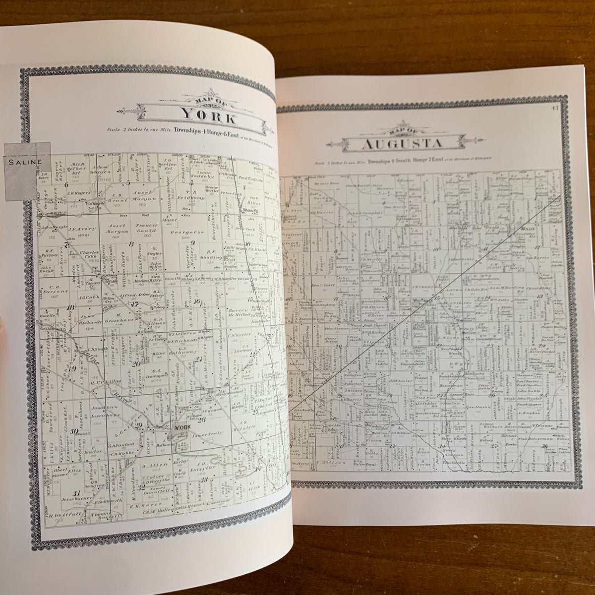 1895 Standard Atlas and Plat Book of Washtenaw County, Michigan