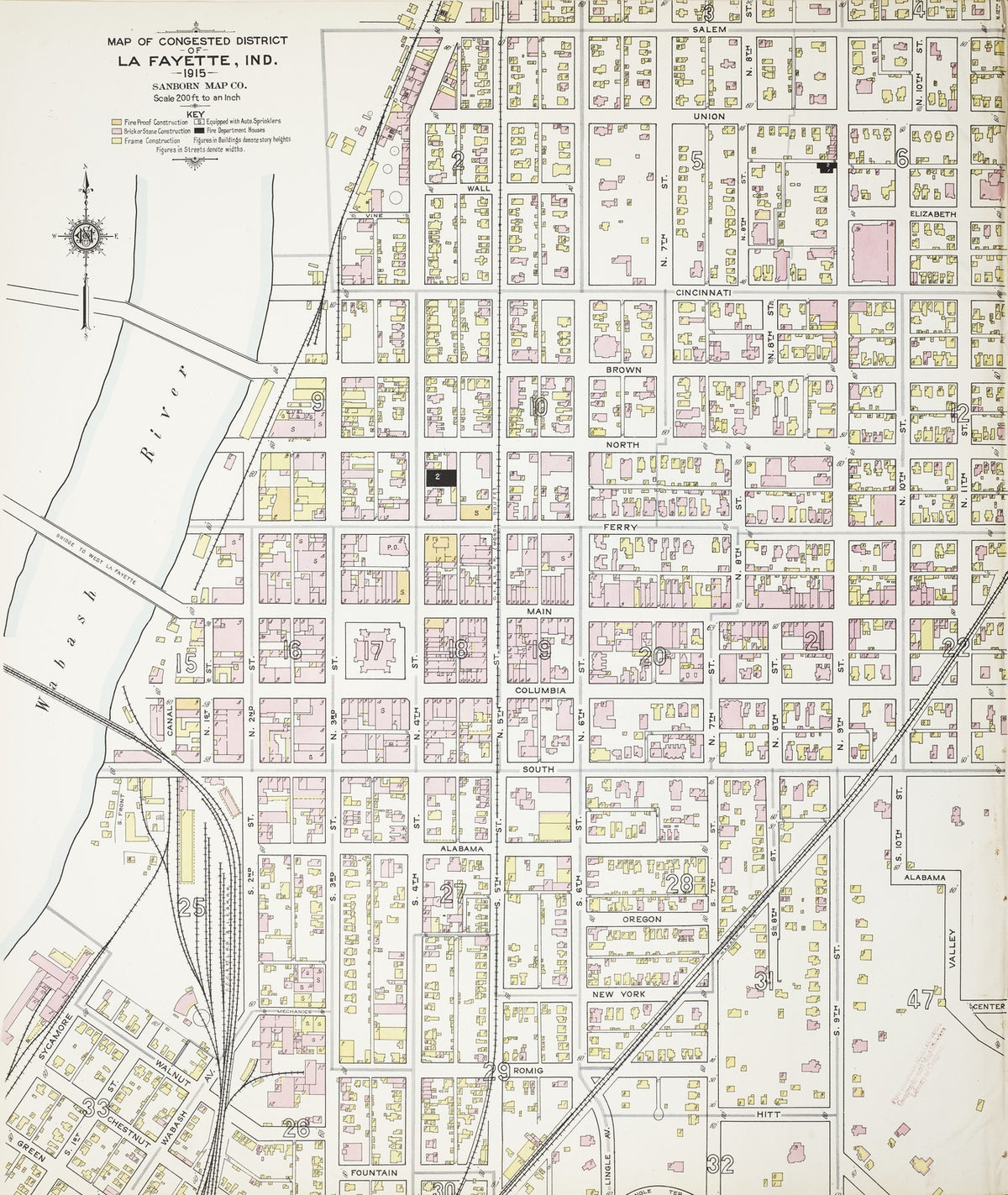 1915 Fire Insurance Maps and Atlas of Lafayette, Indiana