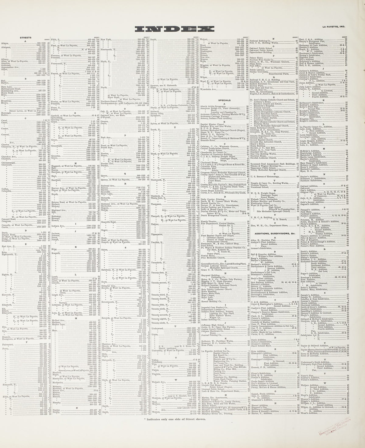 1915 Fire Insurance Maps and Atlas of Lafayette, Indiana