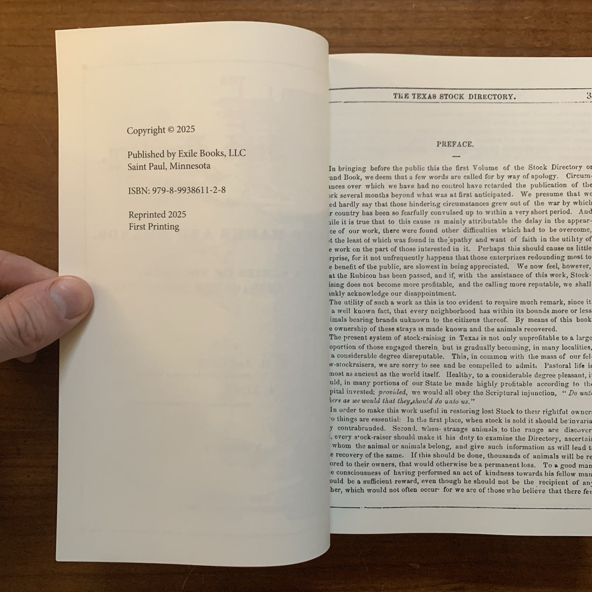 1865 Texas Cattle Brand Book — Stock Directory, or Book of Marks and Brands