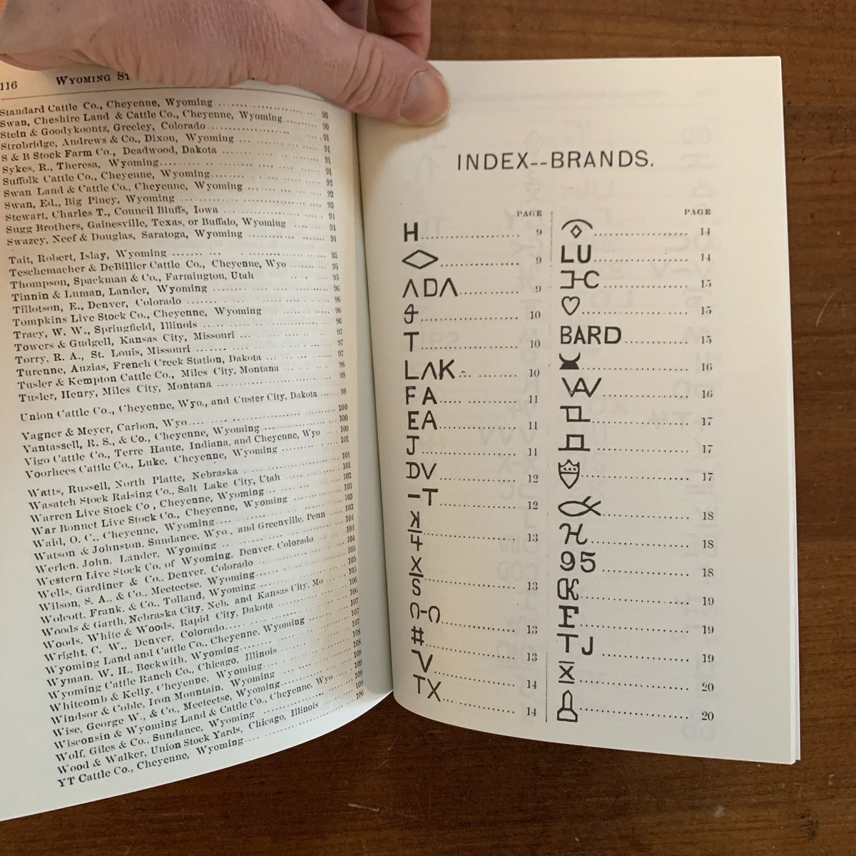 1887 Brand Book Published by the Wyoming Stock Growers Association