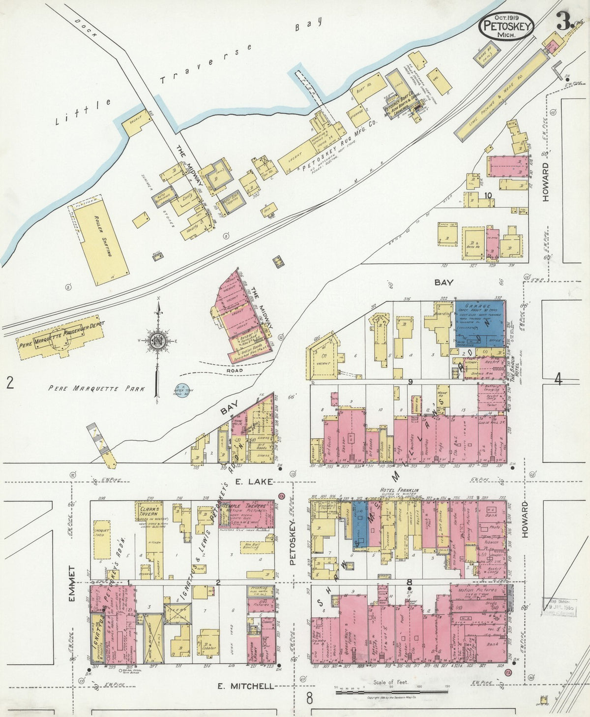 1919 Fire Insurance Maps and Atlas of Petoskey, Michigan