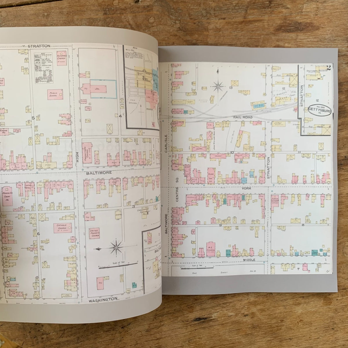 Gettysburg: The Town After the Battle Fire Insurance Atlas Maps